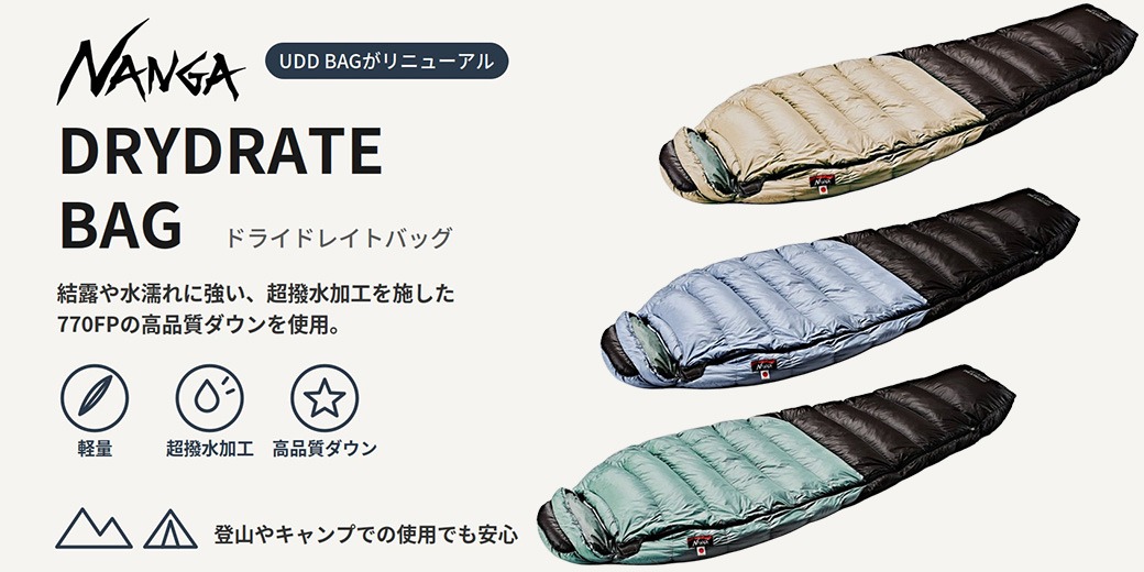NANGA DRYDRATE BAG 紹介記事のバナー